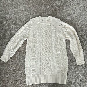 Amazon Oversized Cream Cable Knit Sweater Dres